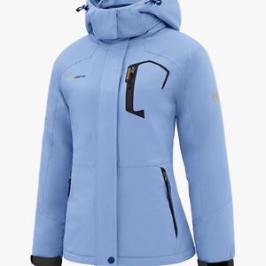 Skieer Women's Waterproof Ski Jacket Winter Coat Fleece Snowboarding Coat Medium